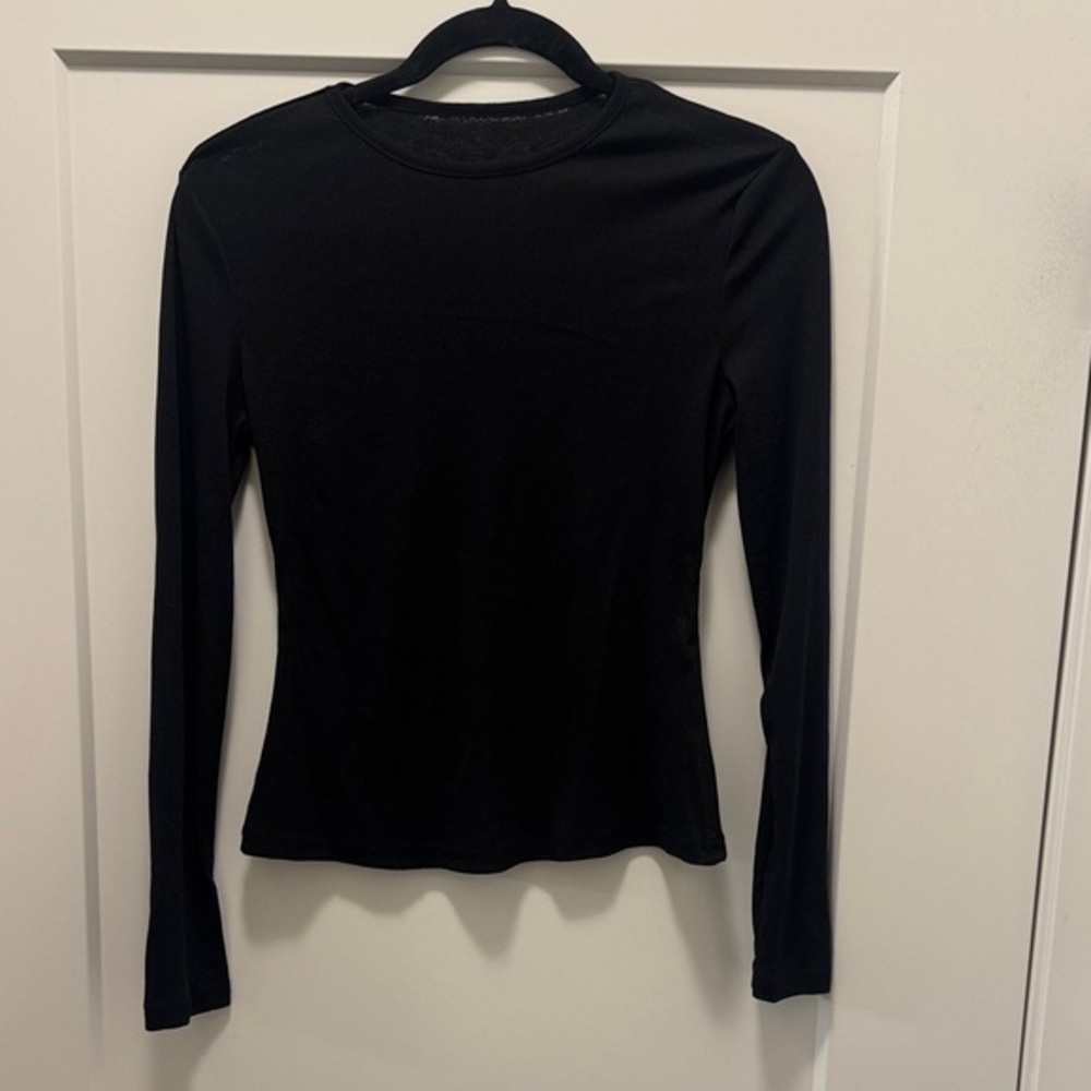 🆕 Sheer Black Long Sleeve Top. S. NWOT! 💥💥